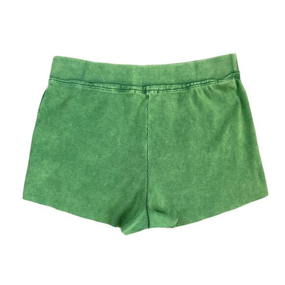 LABIZ Los Angeles Ribbed Lounge Shorts Women’s Medium Green Stretch Knit Shorts - Picture 2 of 8